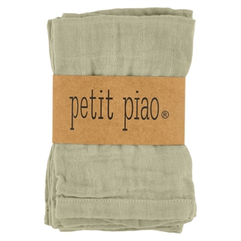 Petit Piao - 3-pak vaskeklude - Green